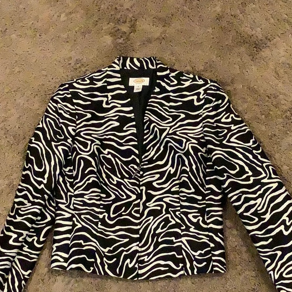 Talbots half zip blazer
